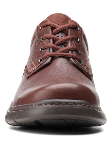 Clarks Leder-Schnürschuhe "Brawley Pace" in Braun