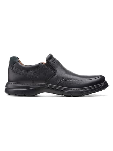 Clarks Leder-Slipper "Un Brawley" in Schwarz