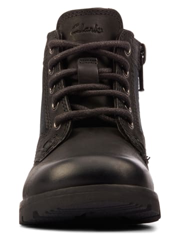 Clarks Leder-Boots "Heath Chard" in Schwarz