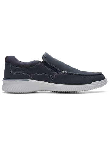 Clarks Leder-Slipper "Donaway Free" in Dunkelblau