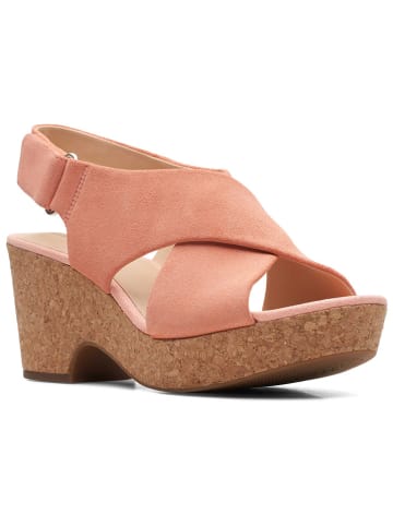 Clarks Leder-Sandaletten in Rosa