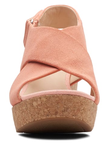 Clarks Leren haksandalen lichtroze