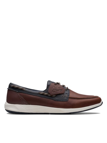 Clarks Leder-Slipper "ATL Sail Go" in Braun