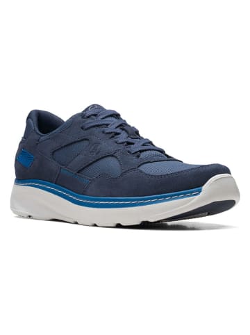 Clarks Leren sneakers "Chart Lite" donkerblauw