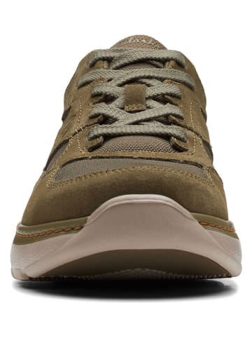 Clarks Leren sneakers "Chart Lite" olijfgroen