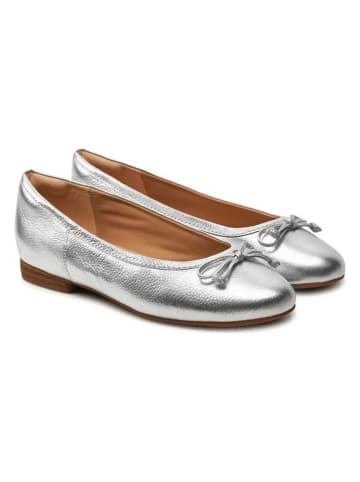 Clarks Leren ballerina's "Fawna" zilverkleurig