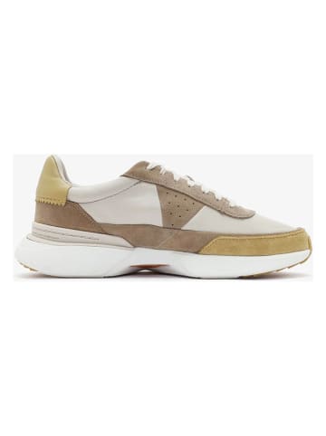 Clarks Leder-Sneakers "Craft Pace" in Hellbraun/ Beige