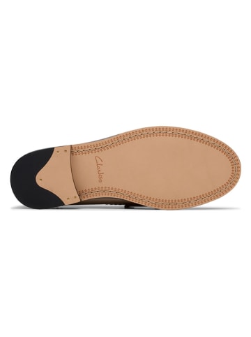 Clarks Leder-Mokassins "Straven Edge" in Beige