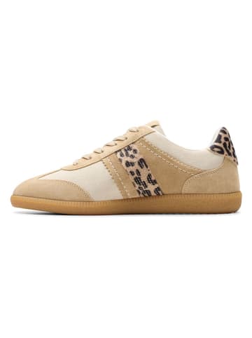 Clarks Leder-Sneakers in Beige