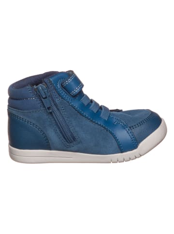 Clarks Leder-Sneakers "Emery Beat" in Blau