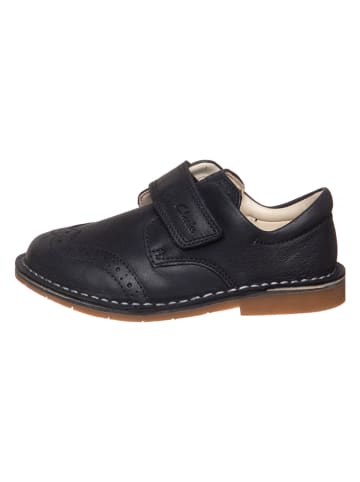 Clarks Leder-Halbschuhe in Dunkelblau