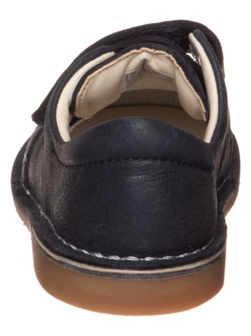 Clarks Leren enkelschoenen donkerblauw