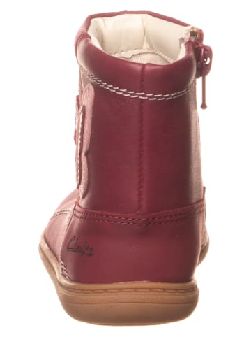 Clarks Leder-Stiefel "Flash Midi" in Bordeaux