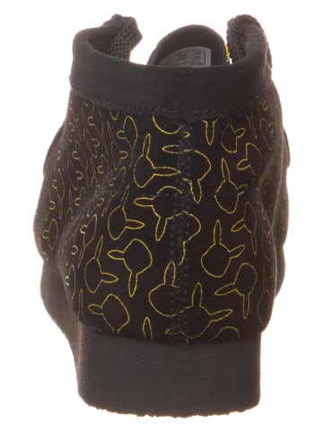 Clarks Leder-Schnürschuhe "Wallabee Go" in Schwarz