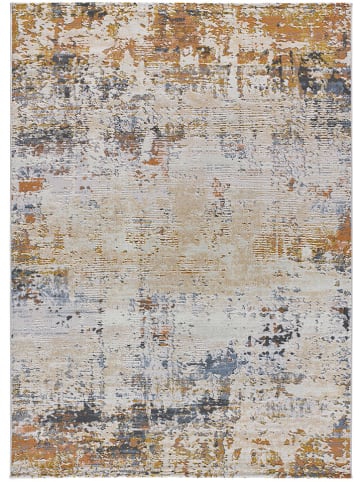 Atticgo Kurzflor-Teppich "Kilis" in Creme/ Orange/ Blau