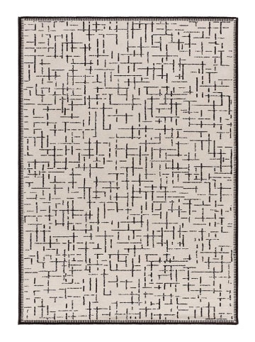 Moma Laagpolig tapijt "Retro" crème/zwart