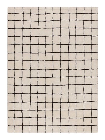 Moma Laagpolig tapijt "Retro" crème/zwart