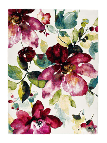 Moma Kurzflor-Teppich "Tikey" in Bunt/ Pink