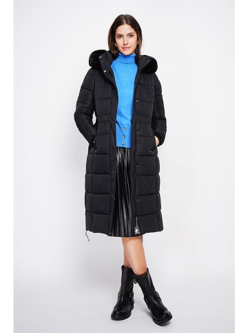 ASSUILI Steppmantel in Schwarz