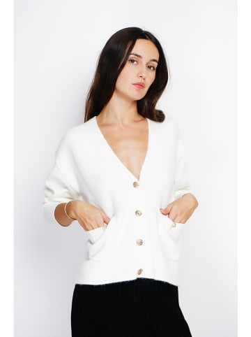 ASSUILI Kaschmir-Cardigan in Weiß