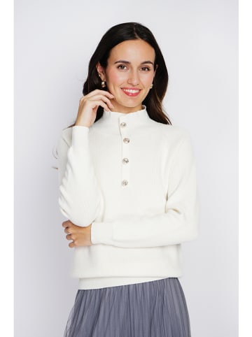 ASSUILI Kaschmir-Pullover in Weiß