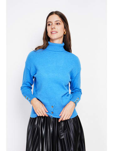 ASSUILI Rollkragenpullover in Hellblau