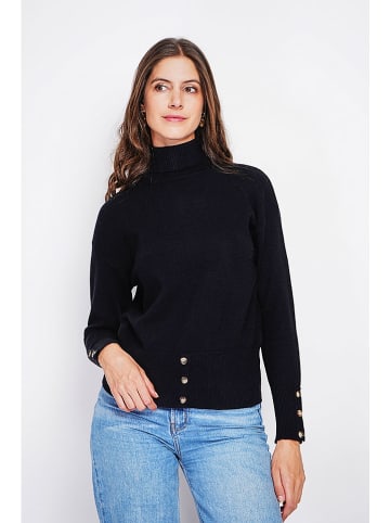 ASSUILI Rollkragenpullover in Schwarz