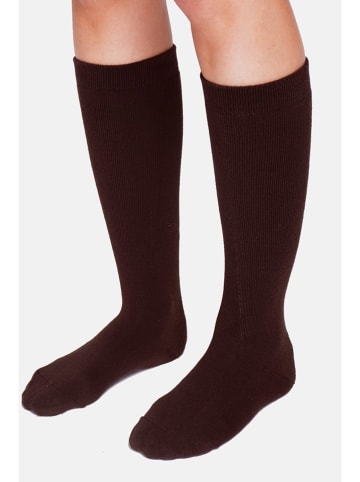 ASSUILI Kniestrümpfe in Dunkelbraun