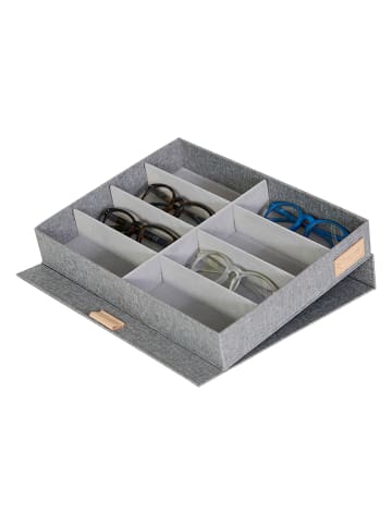 STORE IT Pudełko "Premium" w kolorze szarym na okulary - 32 x 5,5 x 25 cm