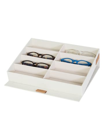 STORE IT Pudełko "Premium" w kolorze beżowym na okulary - 32 x 5,5 x 25 cm