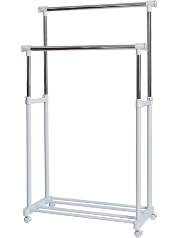 STORE IT Kleiderständer in Chrom/ Weiß - (B)134 x (H)168 x (T)44 cm