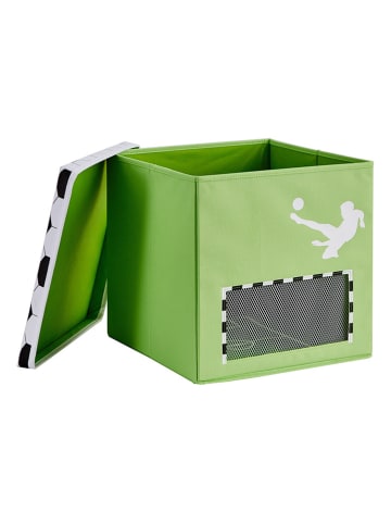 STORE IT Skrzynka "Goooal" w kolorze zielonym - 30 x 30 x 30 cm