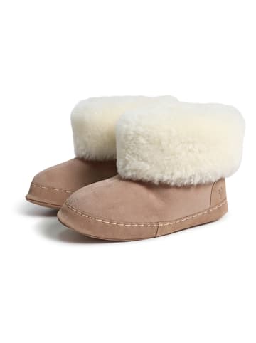 Kaiser Naturfellprodukte Pantoffels met lamsvacht "Göteborg" lichtbruin