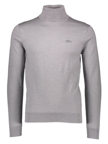 Lacoste Wollrollkragenpullover in Grau