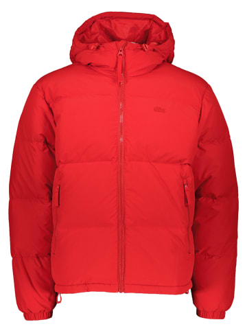 Lacoste Doorgestikte jas rood