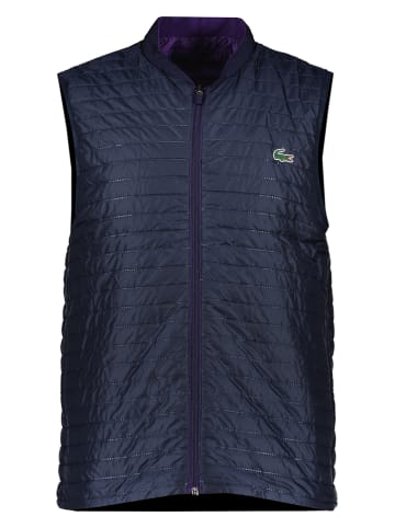 Lacoste Wende-Steppweste in Lila/ Dunkelblau