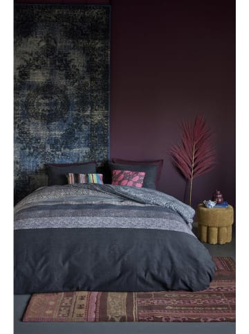 Beddinghouse Komplet pościeli flanelowej "Enzo" w kolorze niebieskim