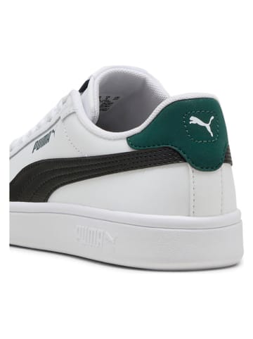 Puma Leder-Sneakers "Puma Smash 3.0 L" in Weiß/ Schwarz/ Grün