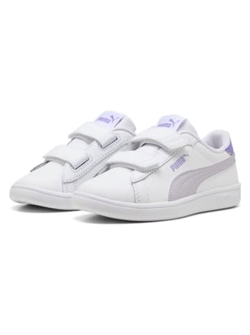 Puma Leder-Sneakers "Puma Smash 3.0 L" in Weiß/ Lila