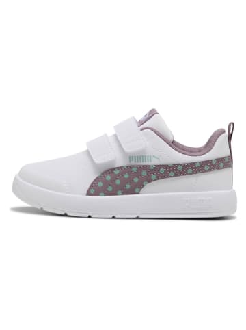 Puma Sneakers "Courtflex V3 Dotty" in Weiß/ Lila/ Mint
