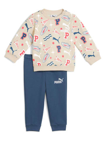 Puma Joggingpak beige/donkerblauw