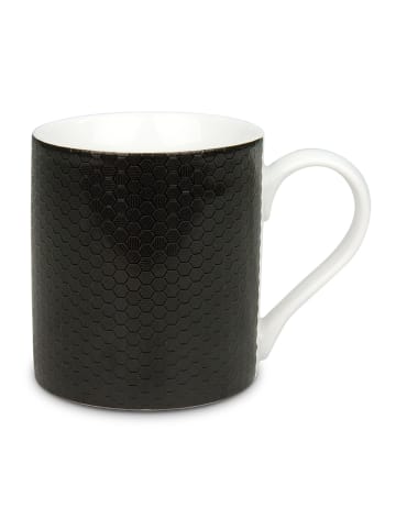 Könitz Jumbotasse ''Comb Relief'' in Schwarz/ Weiß - 370 ml