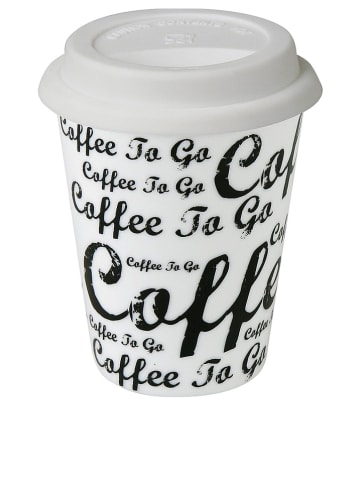 Könitz To-go-beker "Coffee.." wit/zwart - 380 ml