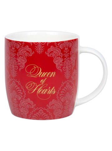 Könitz Jumbotasse ''Queen of Hearts'' in Rot/ Weiß - 400 ml