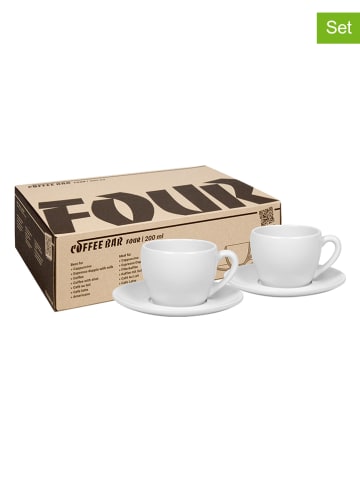 Könitz Filiżanki (2 szt.) "Four" w kolorze białym - 200 ml