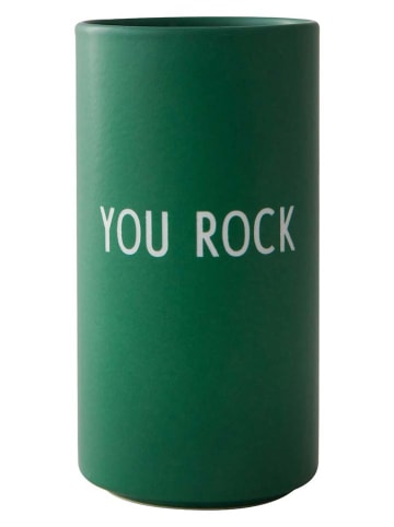 Design Letters Wazon "Kiss" w kolorze zielonym - wys. 11 x Ø 5,5 cm