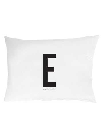 Design Letters Kussenhoes "E" wit - (L)70 x (B)50 cm