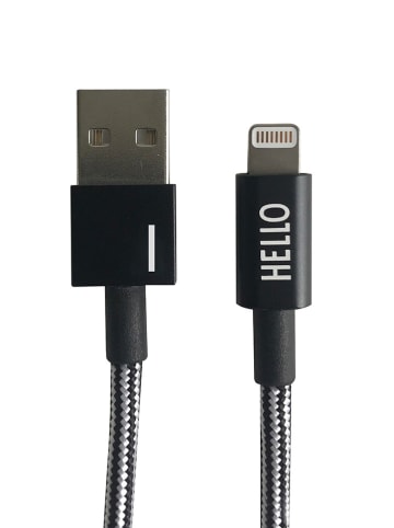 Design Letters Lightning-Kabel ''I'' in Schwarz - (L)100 cm