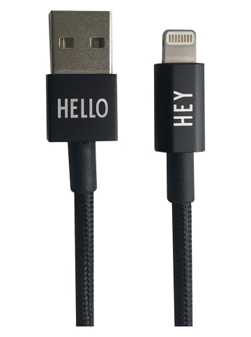 Design Letters Lightning-Ladekabel in Schwarz - (L)100 cm