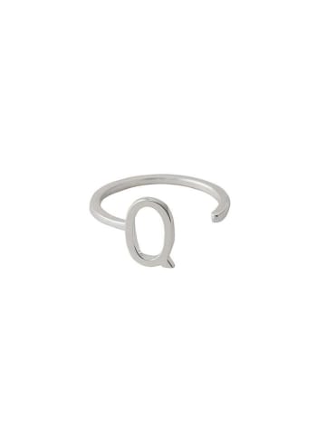 Design Letters Silber-Ring "Q"